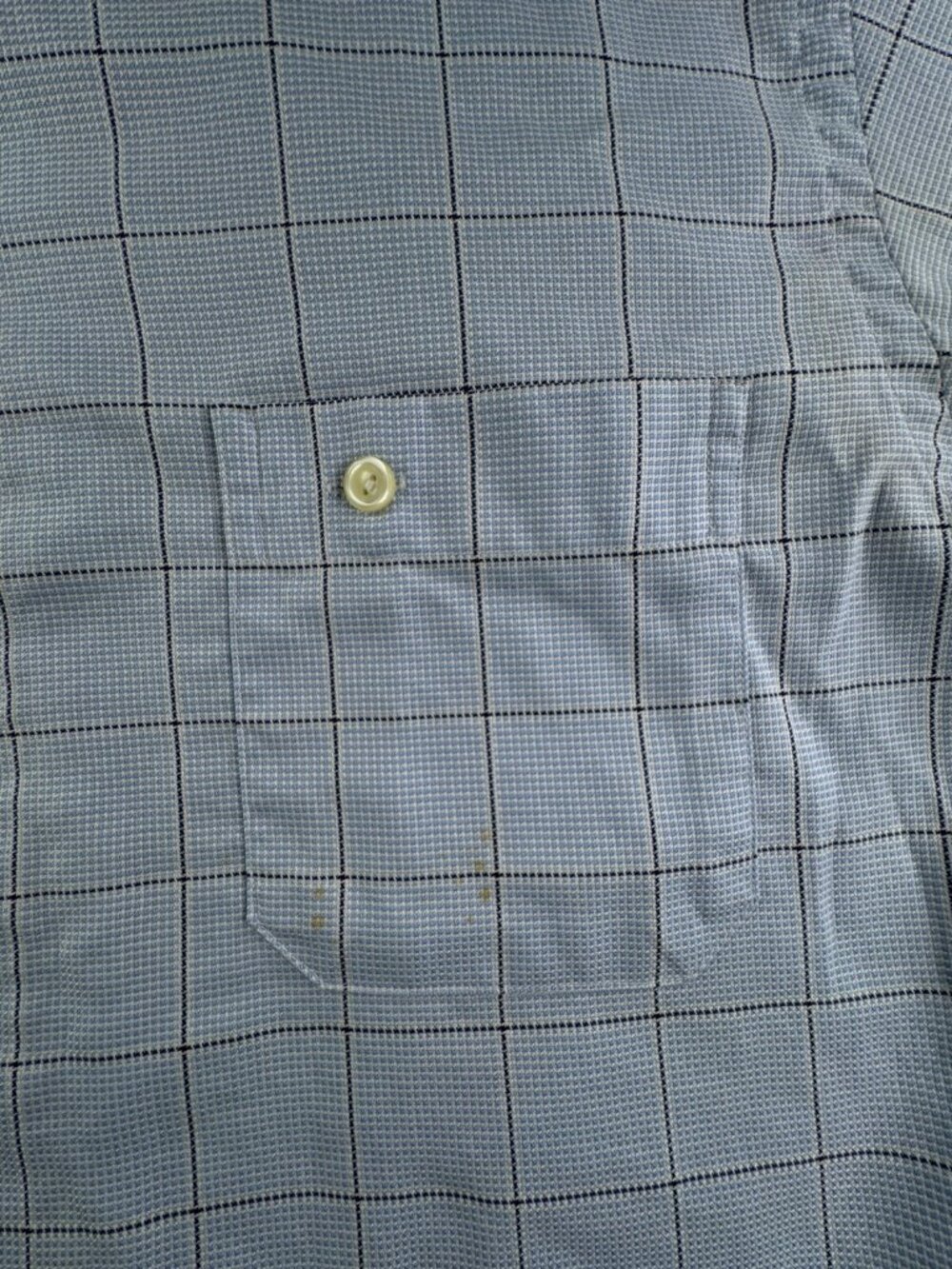 Eton Button Up Shirt Long Sleeve Men Wrinkle Free Cotton Blue Check Size 15 ** - Picture 9 of 16